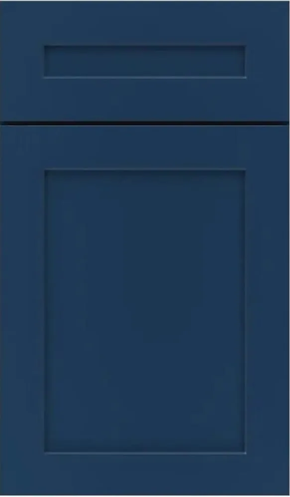 Navy-blue painted shaker door and drawer front