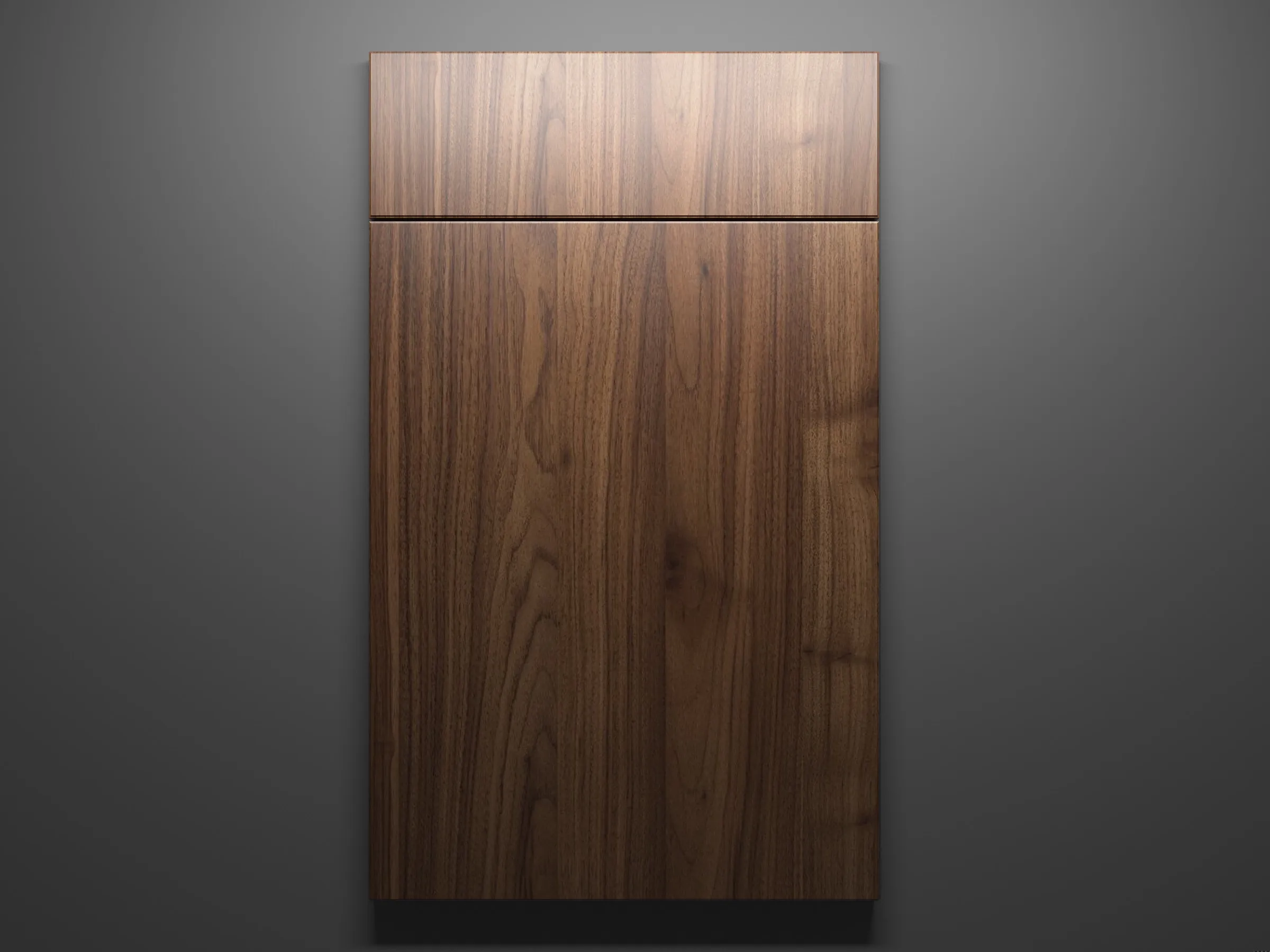 Walnut cabinet door front