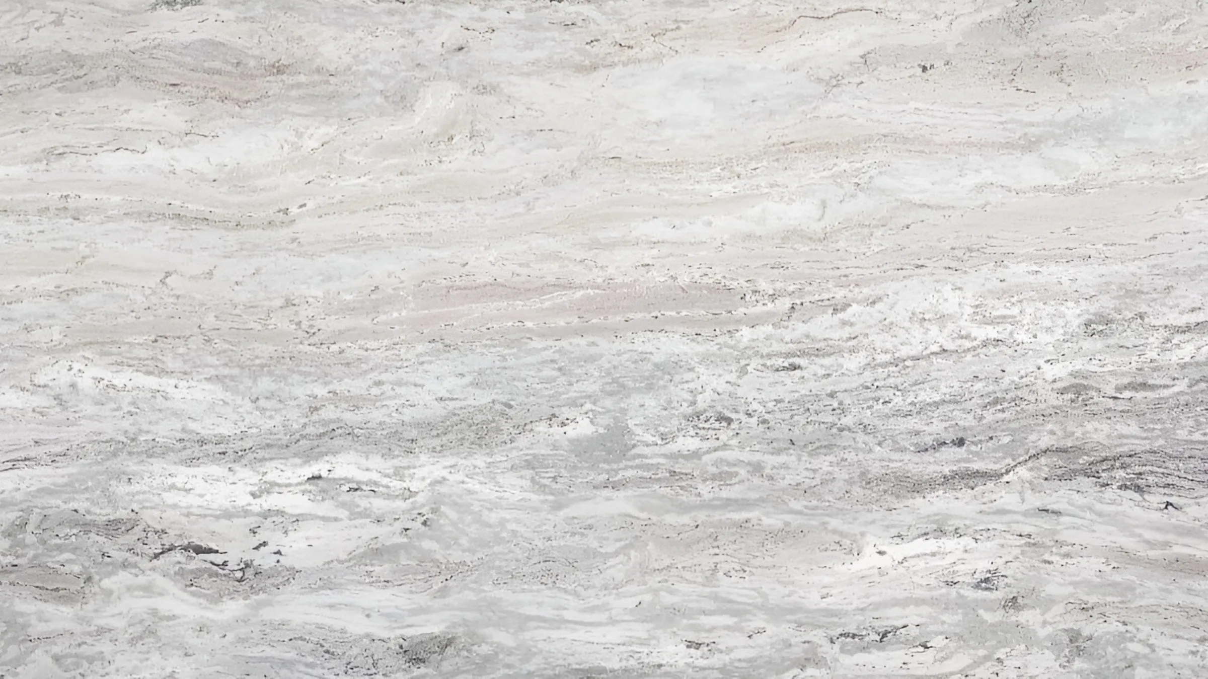 Fantasy Brown granite slab with grey and cream banding and warm taupe drifts