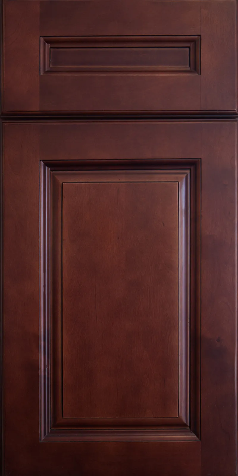 Dark Cherry raised-panel cabinet door front