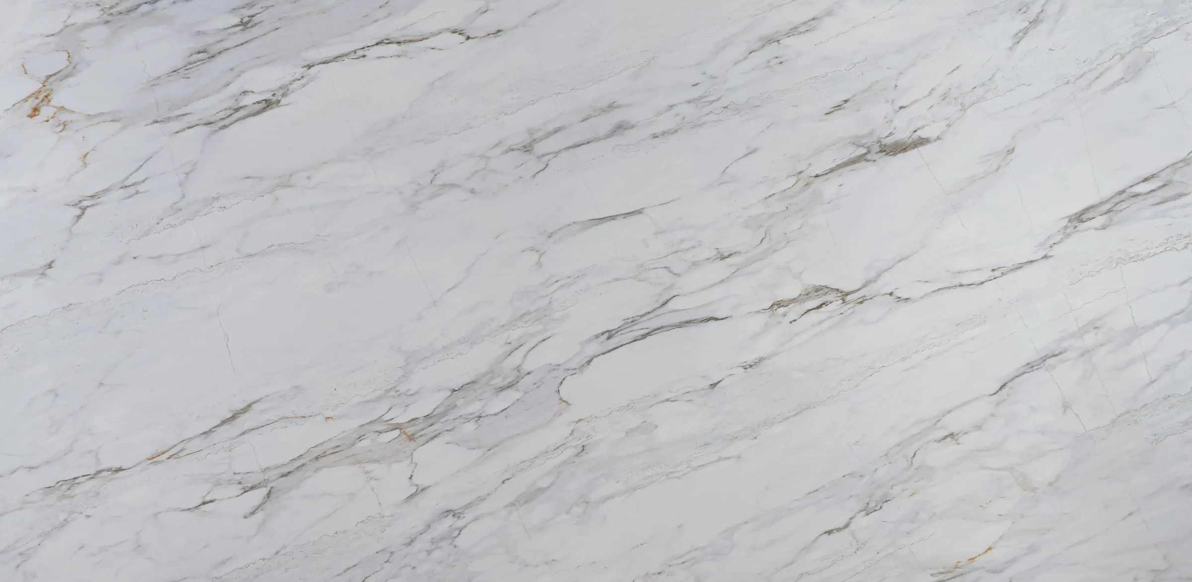 Calacatas Venata printed-surface quartz slab, full-surface swatch