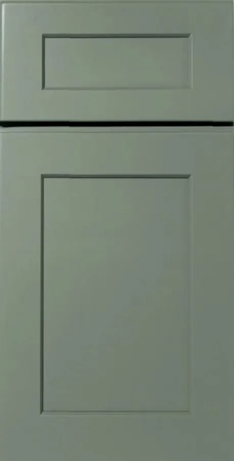Sage-green shaker cabinet door and drawer front