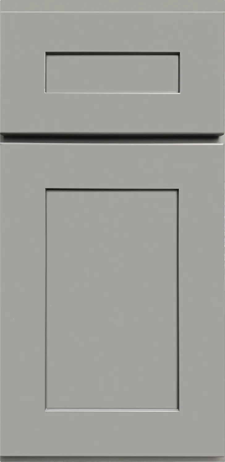 Grey Shaker framed cabinet door front