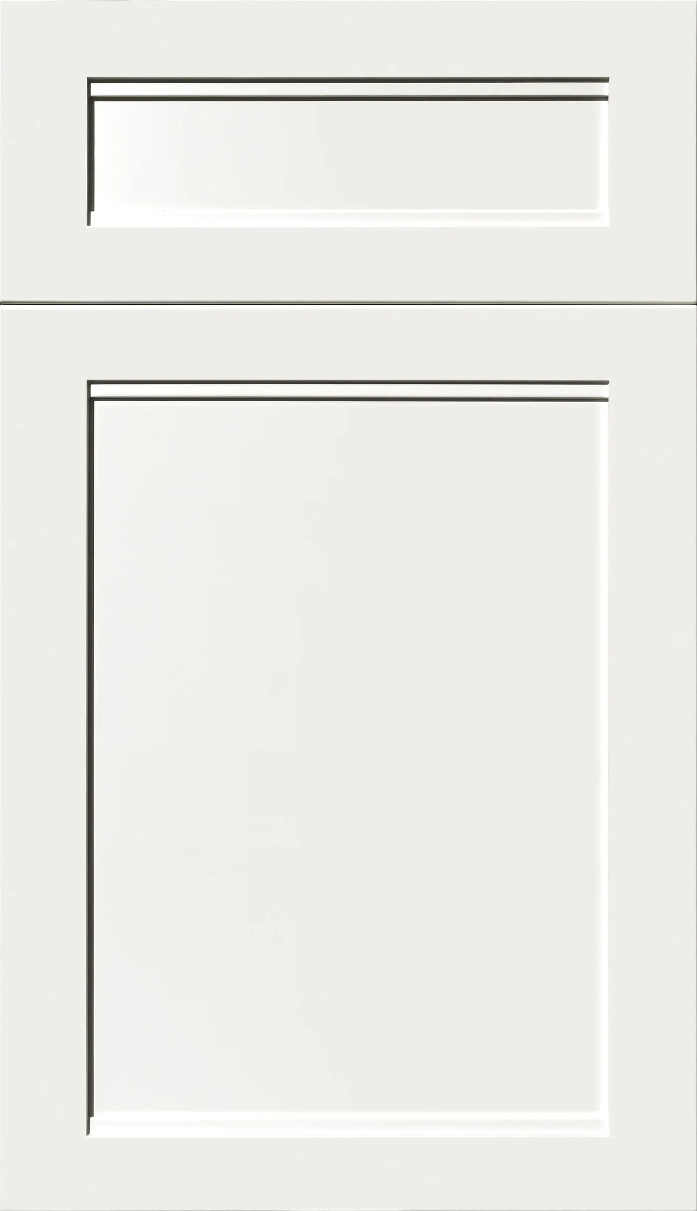 Pigeon White frameless cabinet door front