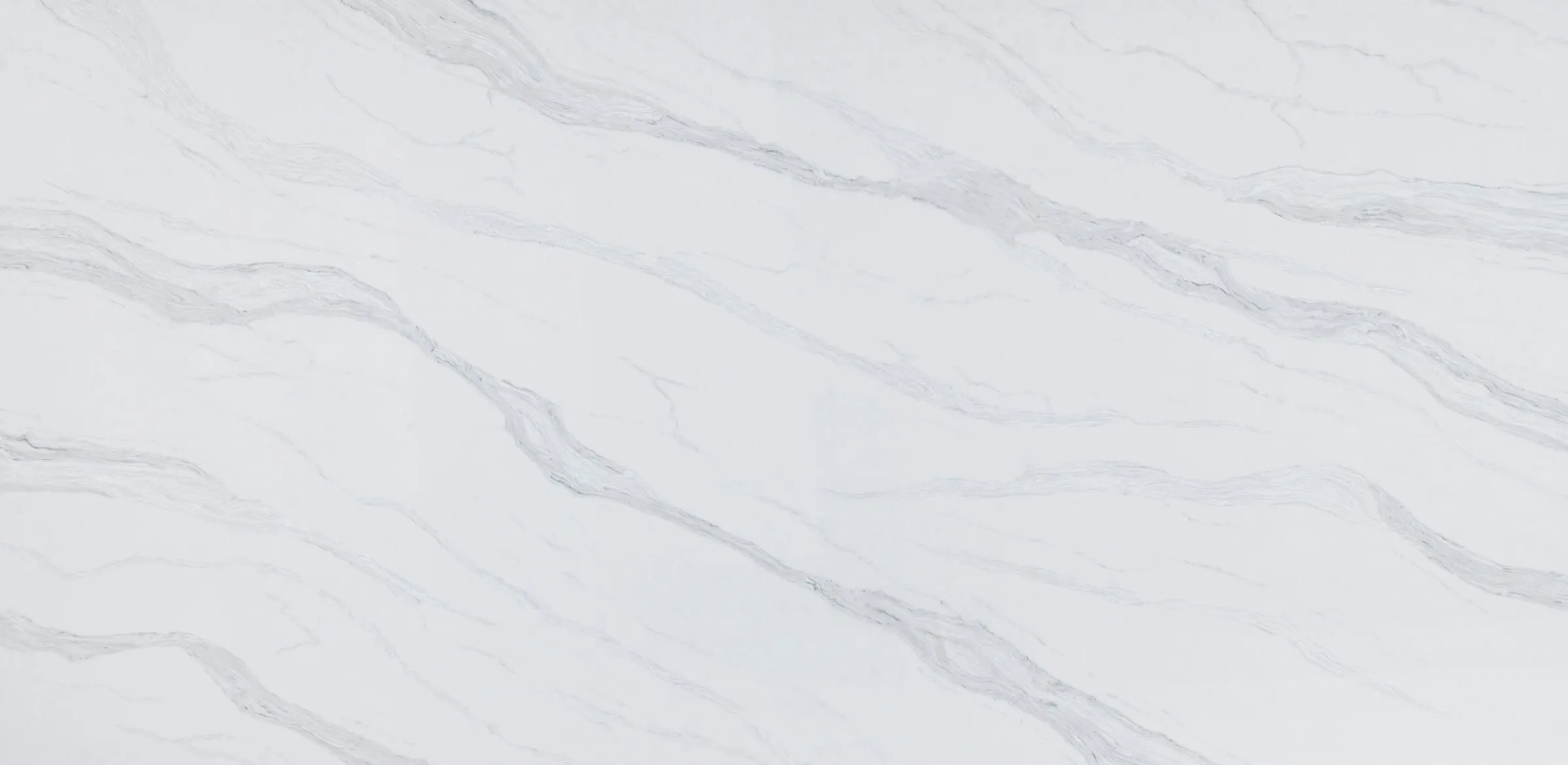 Calacatas River quartz slab, full-surface swatch
