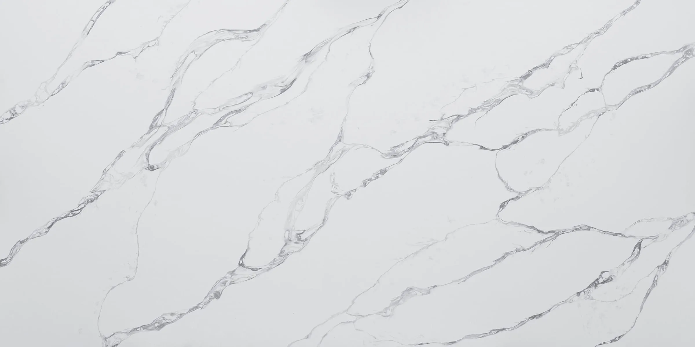 Calacatas Rocky quartz slab, full-surface swatch