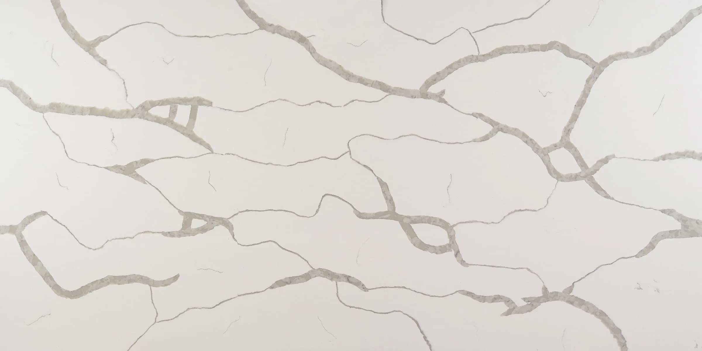 Calacatas White quartz slab, full-surface swatch