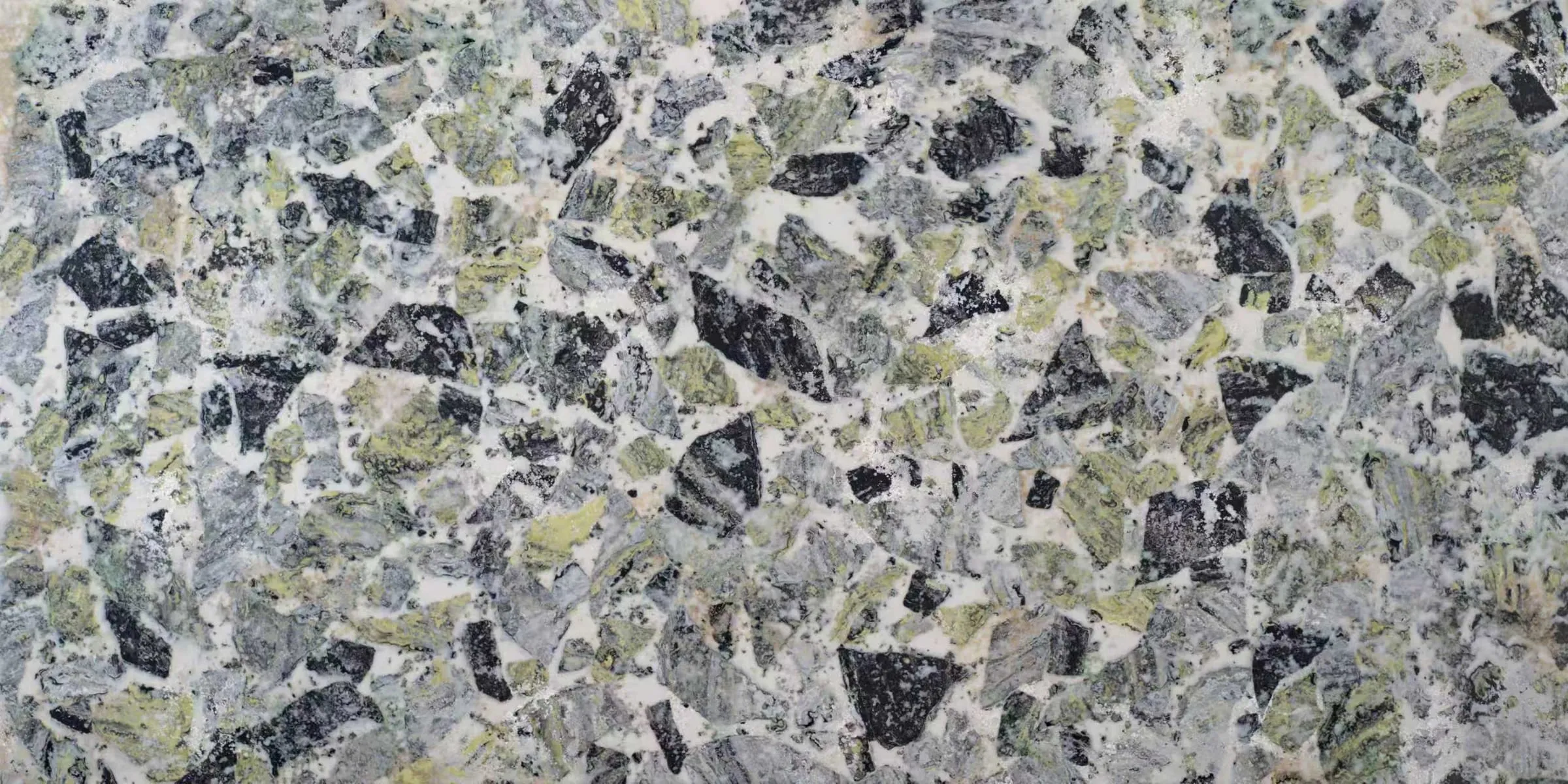 Lacoste Green quartz slab, full-surface swatch