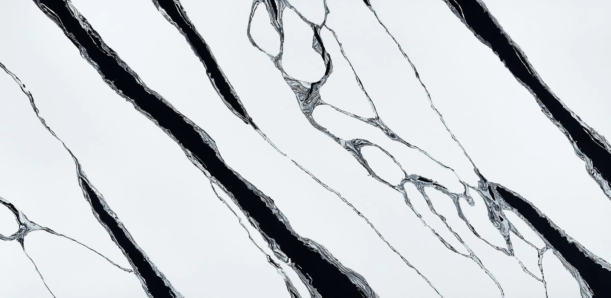 Panda White quartz slab, full-surface swatch