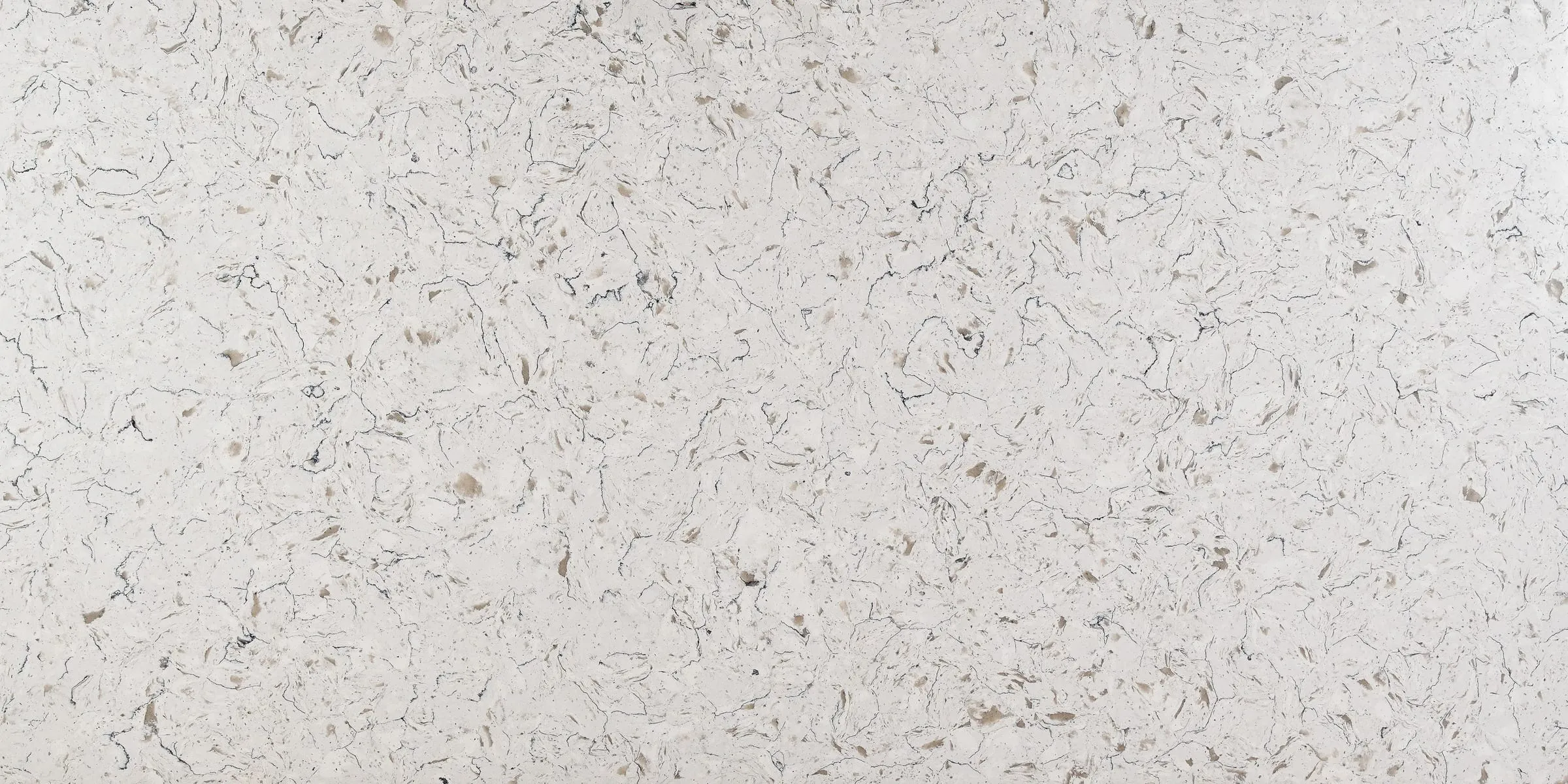 White Cloud quartz slab, full-surface swatch