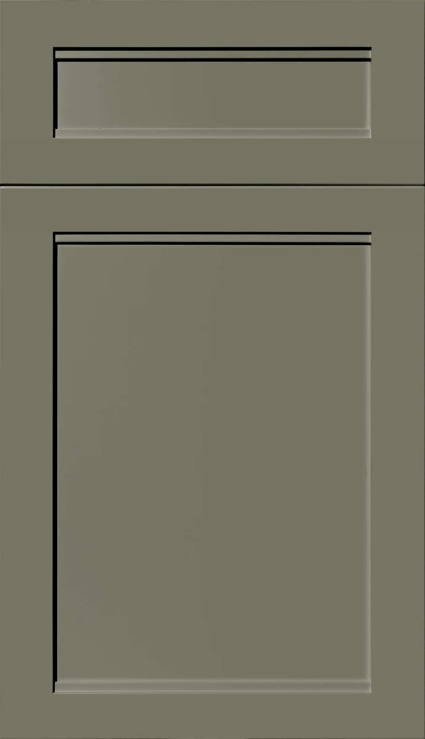 Sage Green frameless cabinet door front
