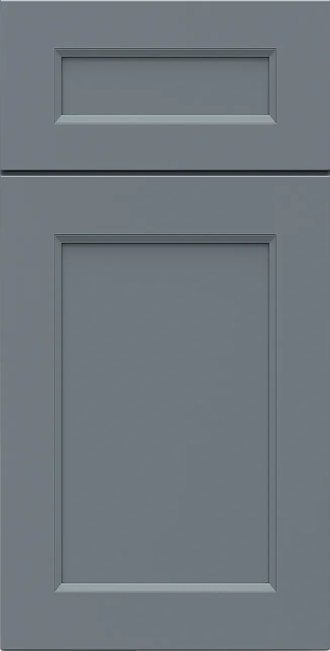 Medium slate-gray shaker cabinet door and drawer front