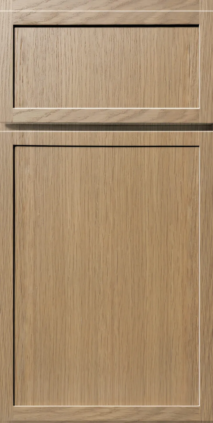 Slim Oak framed cabinet door front