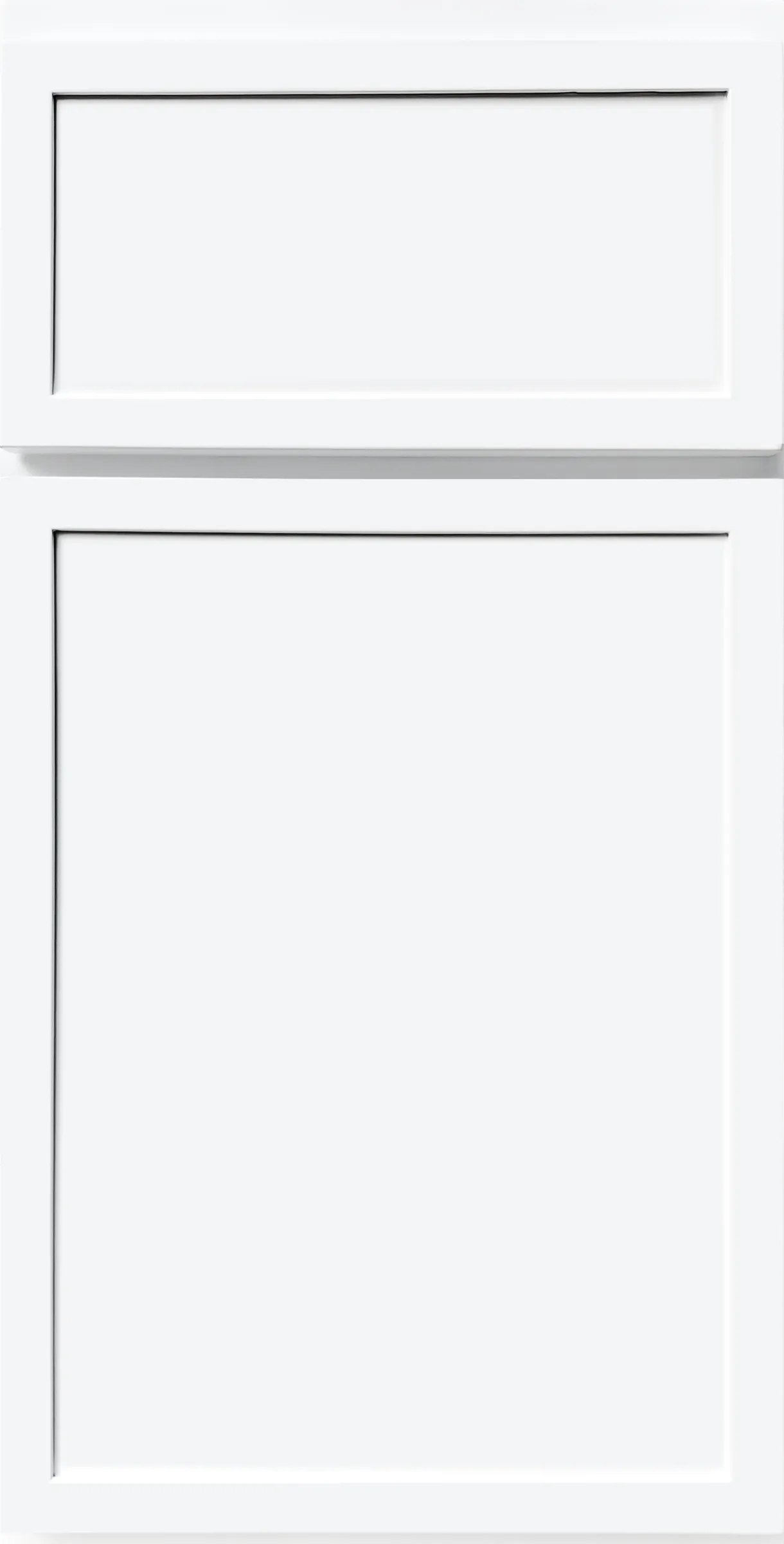 Slim White framed cabinet door front