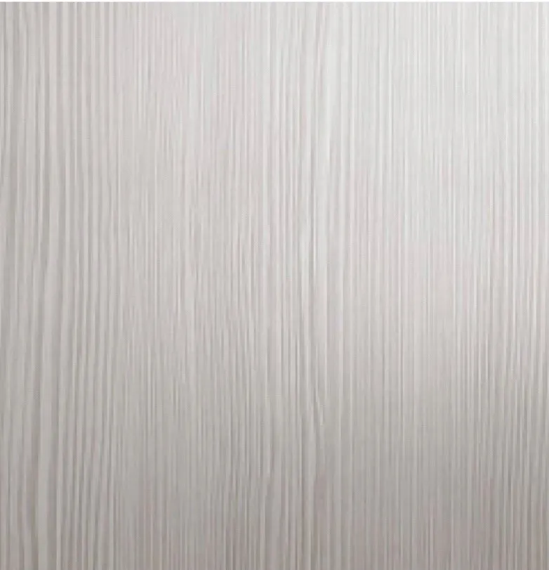 Pale Pine melamine swatch, a pale near-white surface with fine vertical grain